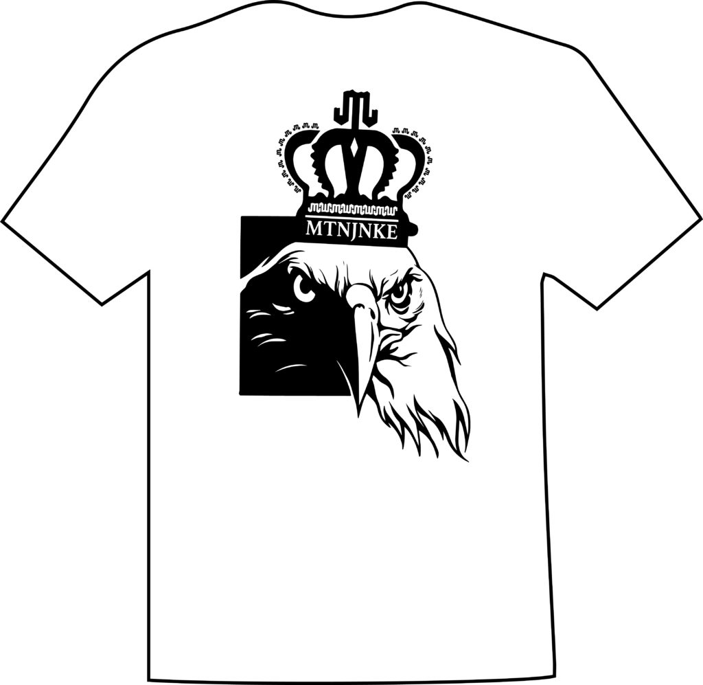 royal kingdom collection, mountain junkie, white, black, shirt